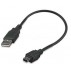 USB mini laidas (2.0, tipas A / mini B) - juodas, 20 cm