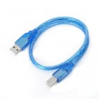 USB laidas (2.0, tipas A / B) - mėlynas, 20 cm