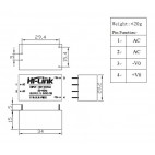 HLK-PM01 AC-DC 220V to 5V mini power supply module