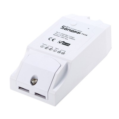 WiFi relė su temperatūros/drėgmės stebėjimu,16A (Sonoff TH16) WiFi relė su temperatūros/drėgmės stebėjimu,16A (Sonoff TH16)
