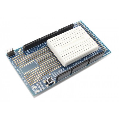 Prototype Shield with Mini Breadboard for Arduino Mega