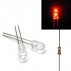 Red transparent 5mm LED with resistor