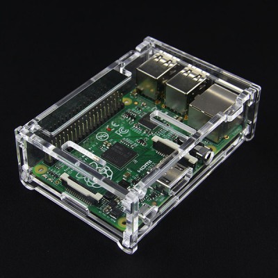 Plastikinis permatomas korpusas skirtas Raspberry Pi 2 Plastikinis permatomas korpusas skirtas Raspberry Pi 2