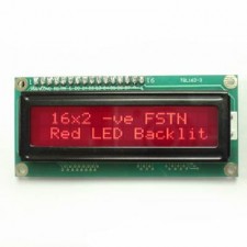 16x2 LCD display (red)